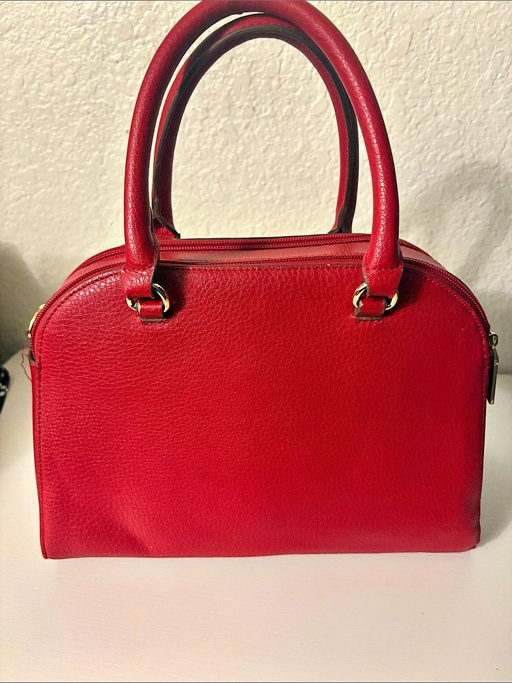 Anne Klein New Recruits Dome Satchel Bag Red - Picture 2 of 7
